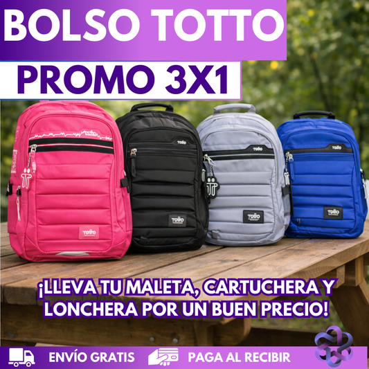 Bolso Totto Promo 3x1 🧳✨